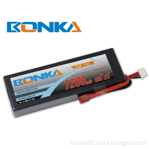 Bonka hardcase lipo battery 7200mah 7.4V 90C/180C 2S2P